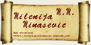 Milenija Minašević vizit kartica
